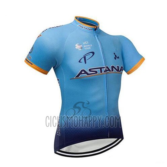 Astana Cycling Jersey Bib Short 2018 Short Sleeve Dark Blue